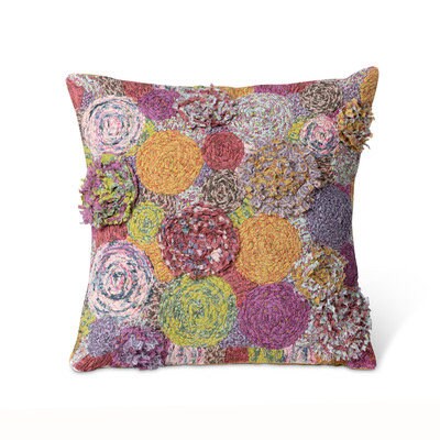 Handcrafted Floral Decorative Pillow