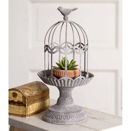 Ornate Garden Bird Cloche with Stand