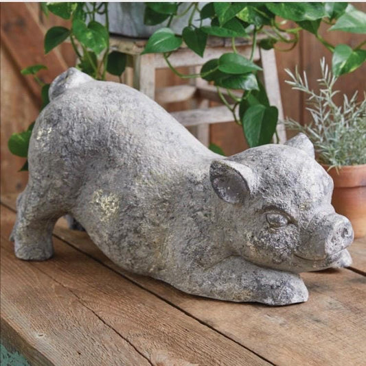 Playful Piglet Garden Statue