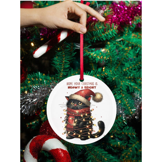 Hope Your Christmas Is Meowy & Bright Acrylic Ornament