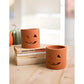 Short terracotta jack-o-lantern, set of 6