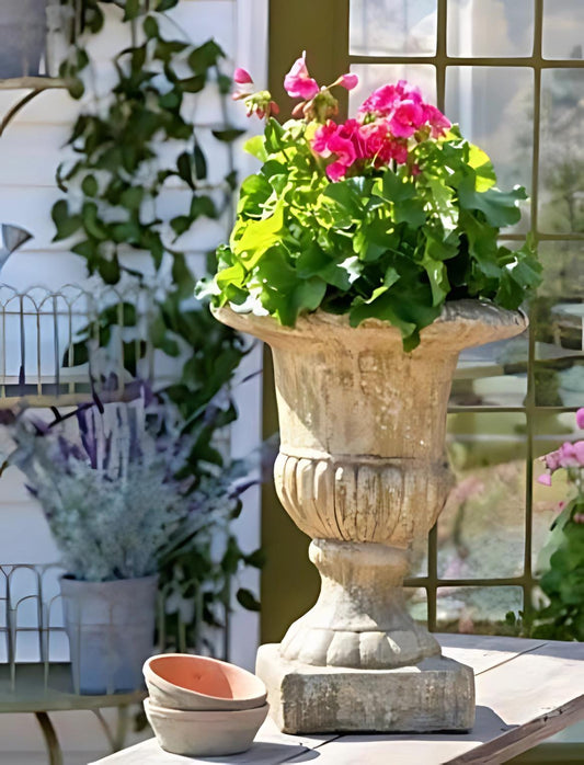 Courtyard Garden Urn with Base