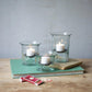 Set of 3 Recycled Glass Votive Cylinders