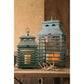 Set of 2 Vintage Blue Shutter Lanterns