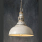 Distressed White Barn Pendant Light