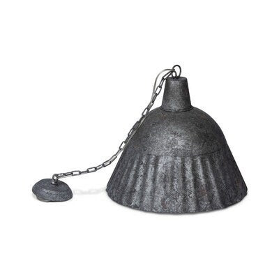 Ribbed Zinc Pendant Light Fixture