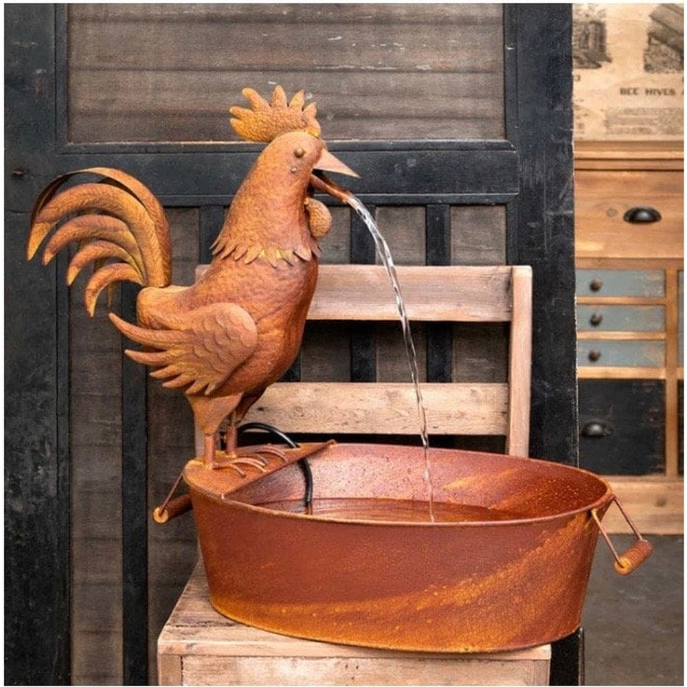 Artisanal Rooster Fountain