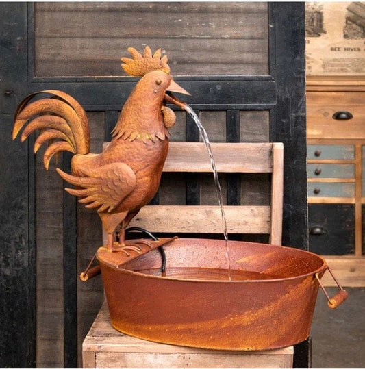 Artisanal Rooster Fountain